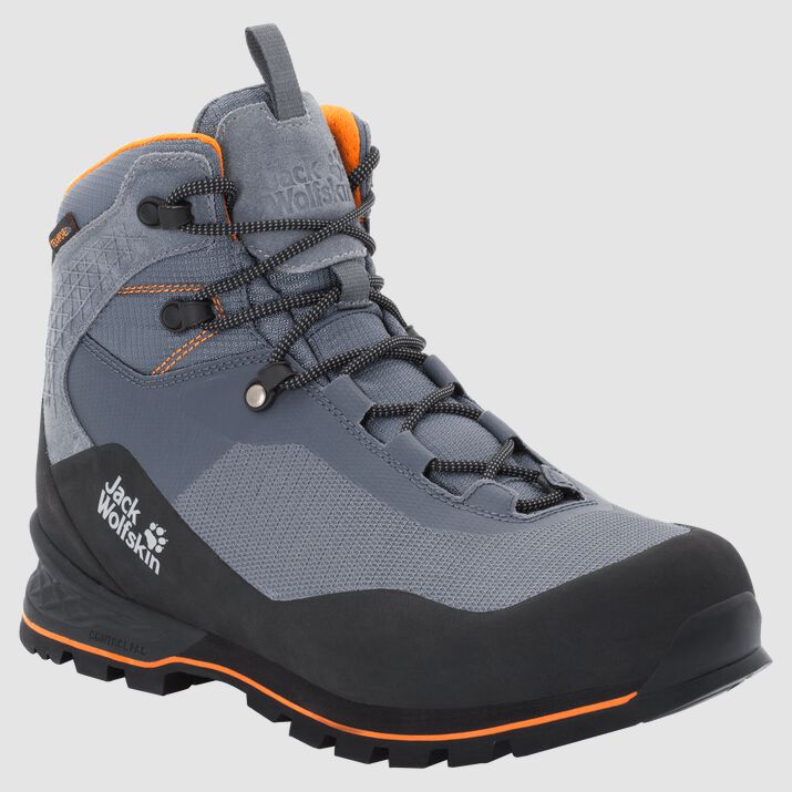 Jack Wolfskin Mens Wilderness Lite Texapore Mid Walking Boots Grey/Black 659802FOG